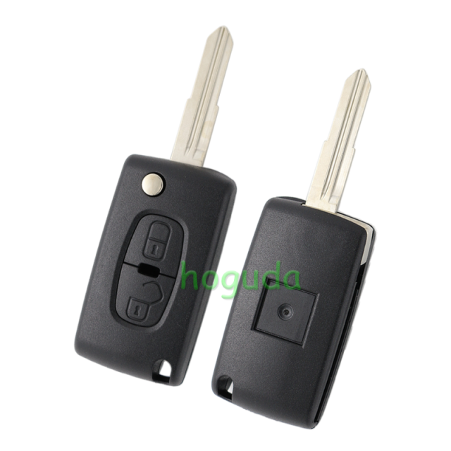 For Peugeot  2 button flip remote key shell (MIT11R)