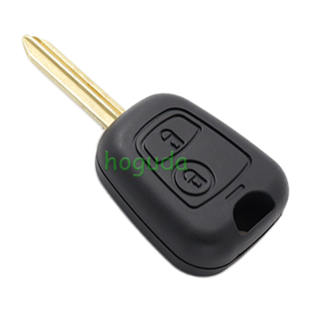 For Peugeot 2 button remote key blank with SX9 blade (without logo)