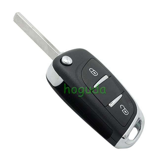 For Peugeot 2 button modified flip remote key blank with VA2 307/HU43/206 Blade -- With battery place used for 0536 model remote control