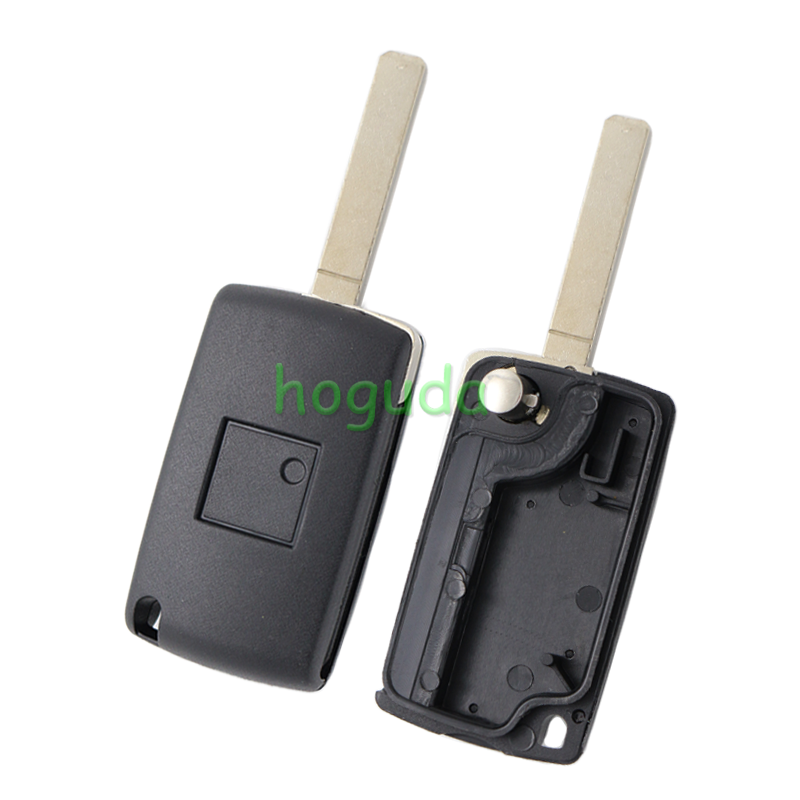 For Peugeot 2 button modified flip remote key blank with VA2-307 Blade