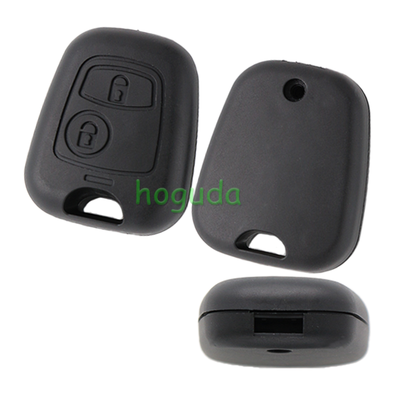 For Peugeot 2 button remote key case for NE73 206 key blade (without key blade) No Logo