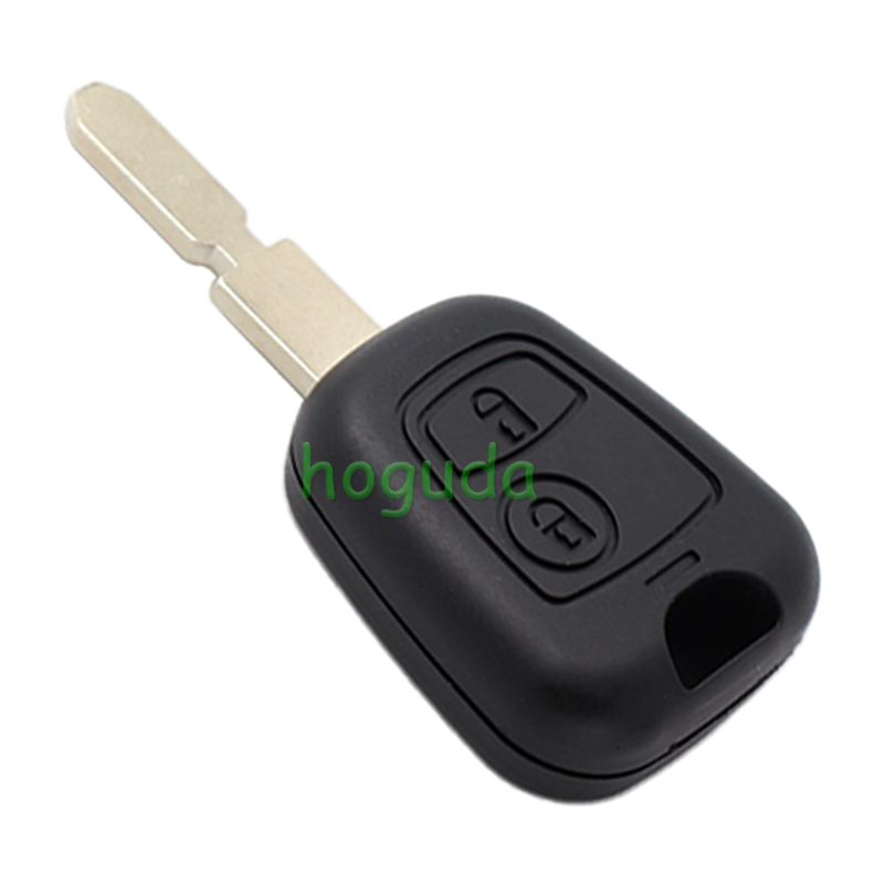 For Peugeot 2 button remote Key blank with 4 track blade (without logo)