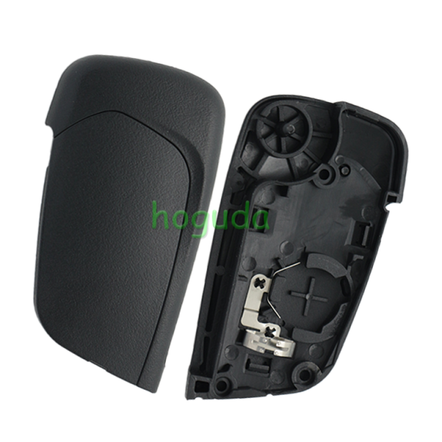 For Peugeot 3 button modified flip remote key blank with VA2 307/HU43/206 Blade -- With battery place used for 0536 model remote control (No Logo)