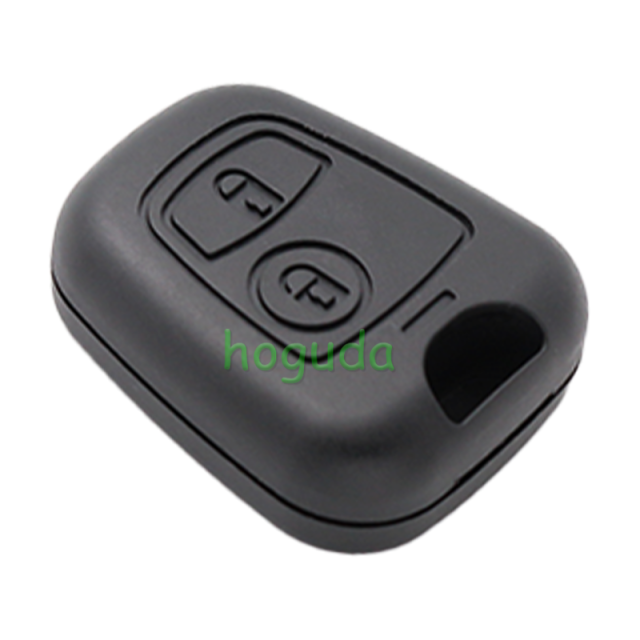 For Peugeot 2 button remote key case for NE73 206 key blade (without key blade) No Logo