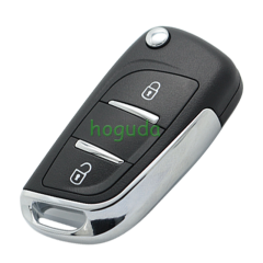 For Peugeot 2 button modified flip remote key blank with VA2 307/HU43/206 Blade -- With battery place used for 0536 model remote control (No Logo)