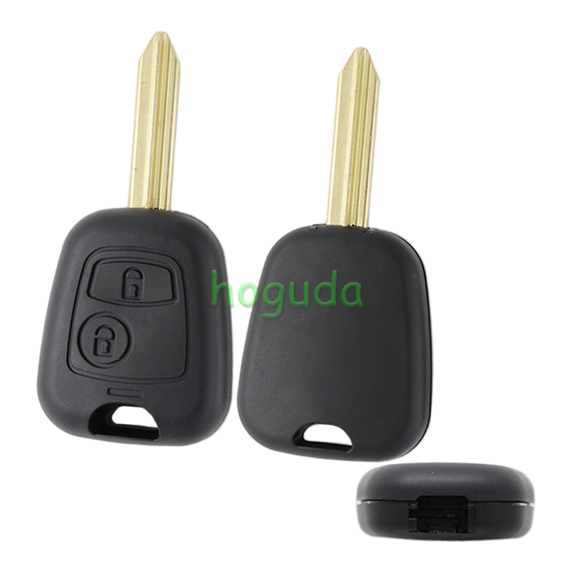For Peugeot 2 button remote key blank With key blade （No Logo）