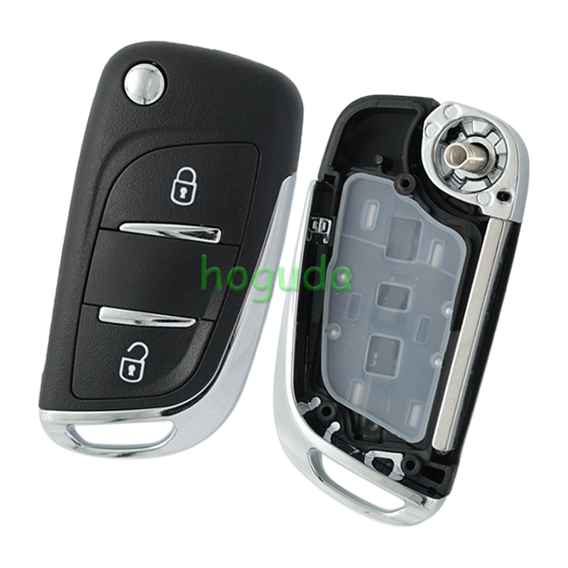 For Peugeot 2 button modified flip remote key blank with VA2 307 Blade -- Without battery