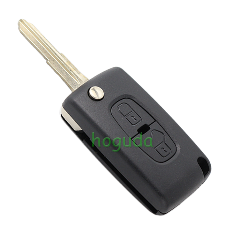 For Peugeot  2 button flip remote key shell (MIT11R)