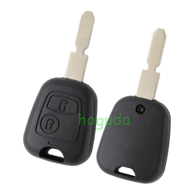 For Peugeot 2 button remote Key blank with 4 track blade (without logo)