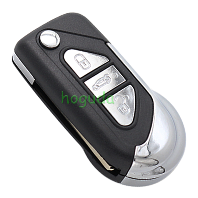For Peugeot 3 button flip remote key blank with VA2 &amp; 307 blade