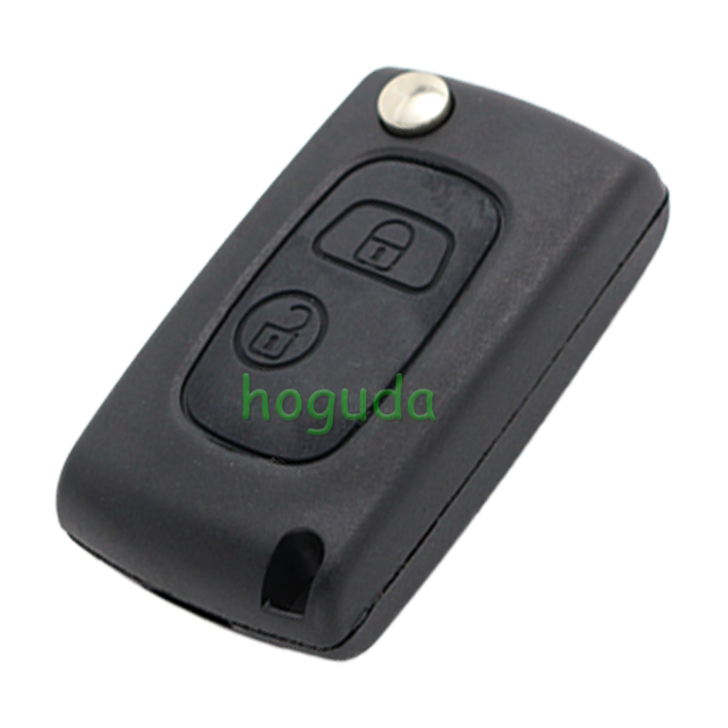 For Peugeot 2 button modified flip remote key blank with NE78-406 Blade