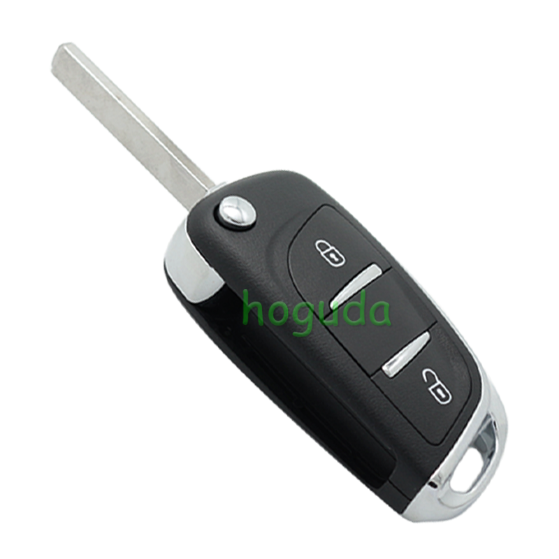 For Peugeot 2 button modified flip remote key blank with VA2 307 Blade -- Without battery