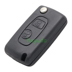 For Peugeot 2 button modified flip remote key blank with SX9-Toy43 blade