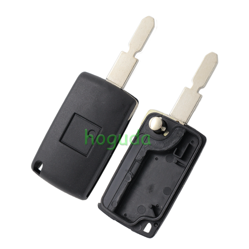 For Peugeot 2 button modified flip remote key blank with NE78-406 Blade
