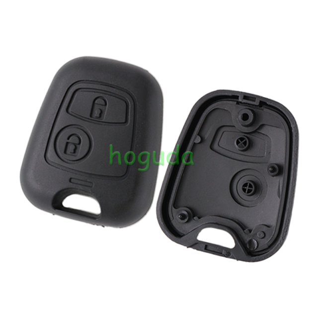 For Peugeot 2 button remote key blank with 206 key blade (without logo)