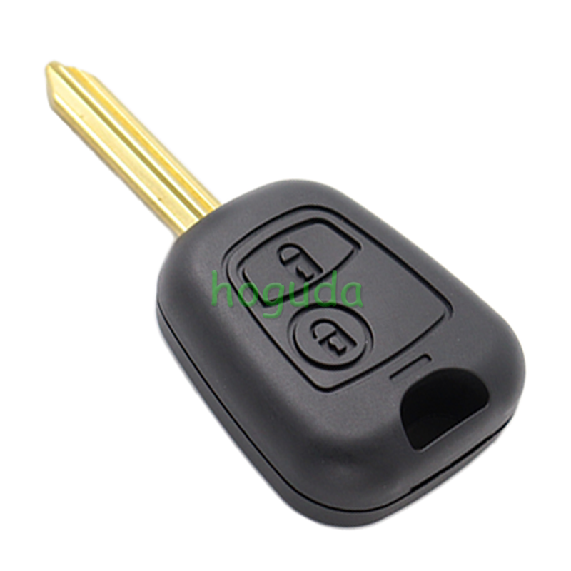 For Peugeot 2 button remote key blank With key blade （No Logo）