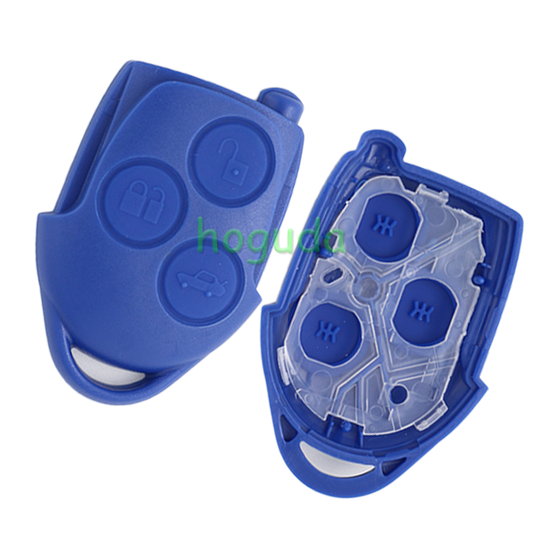 For New Ford Transit blue  3 button remote key with black blade 433MHz ASK 4D63 CHIP FCCID:6C1T 15K601 AG