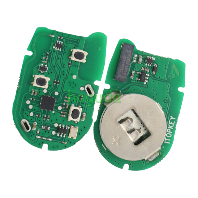 For New Ford Transit blue  3 button remote key with black blade 433MHz ASK 4D63 CHIP FCCID:6C1T 15K601 AG