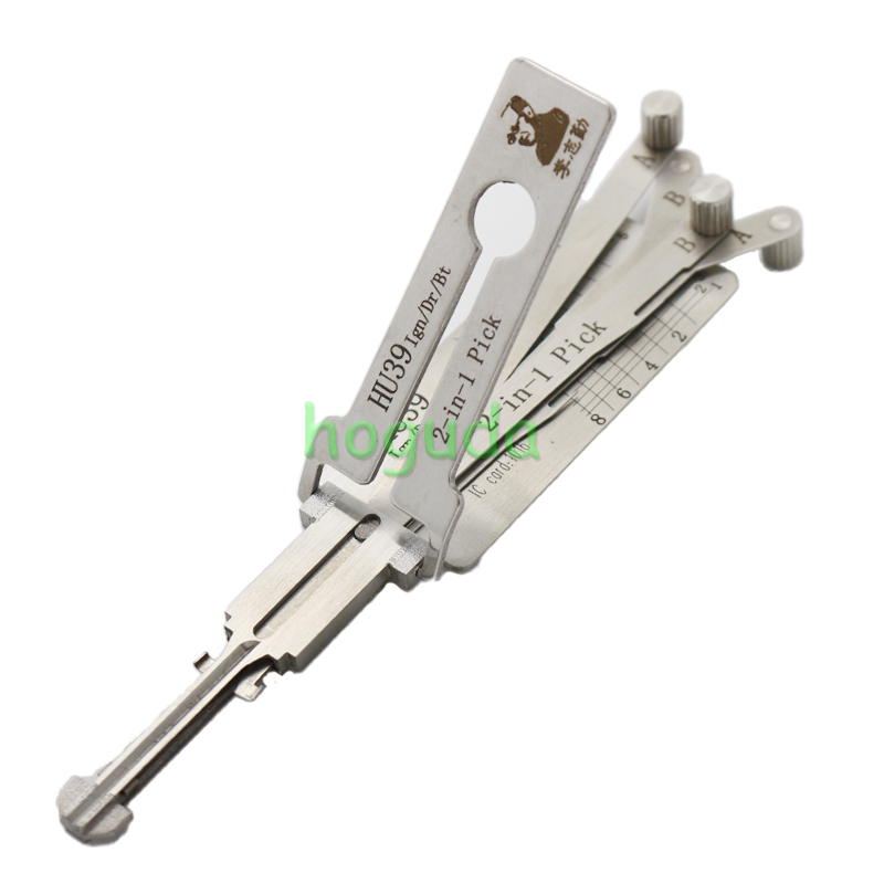 For Original Lishi HU39(Ign/Dr/Bt） 2 In 1 lock pick and decoder     genuine !used for Benz 4 track