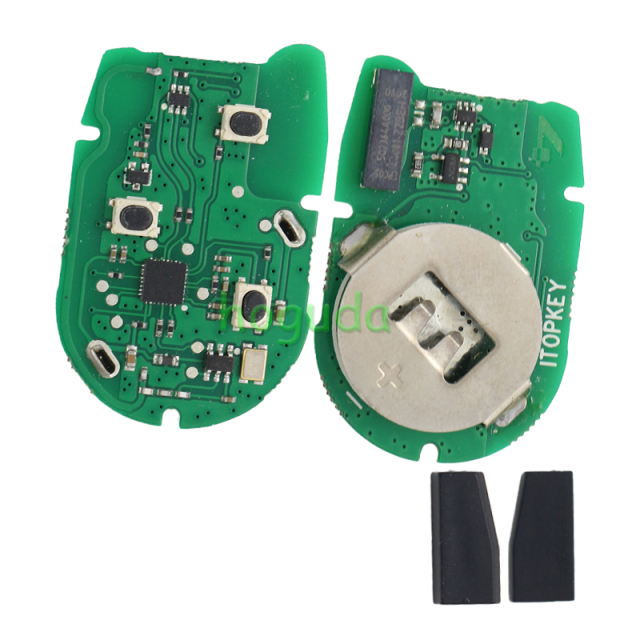 For New Ford Transit blue  3 button remote key with black blade 433MHz ASK 4D63 CHIP FCCID:6C1T 15K601 AG