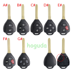 For Toyota Carola 2/2+1/3/3+1/4/button Remote key blank without logo ,please choose the button.