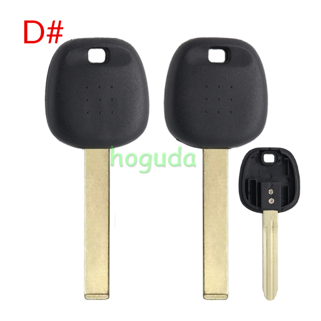 For Toyota transponder key blank  A# TOY43 Blade B# TOY47 Blade C# TOY41 Blade D# TOY51 Blade E# TOY48 Blade