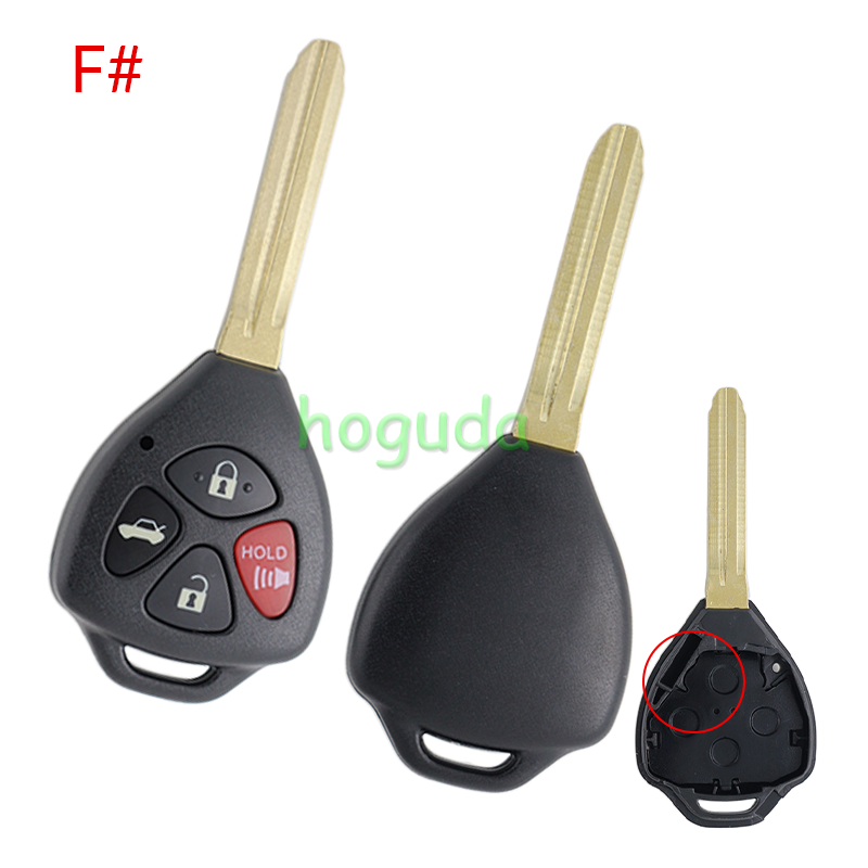 For Toyota Carola 2/2+1/3/3+1/4/button Remote key blank without logo ,please choose the button.