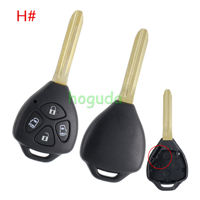 For Toyota Carola 2/2+1/3/3+1/4/button Remote key blank without logo ,please choose the button.