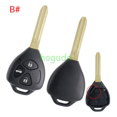 For Toyota Carola 2/2+1/3/3+1/4/button Remote key blank without logo ,please choose the button.