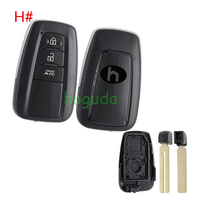 For Toyota C-HR 2/2+1/3/3+1 buttons Smart Remote key blank,please choose the button