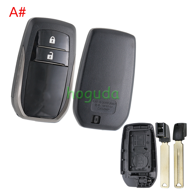 For Toyota 2/3+1/3/3+1 button remote key blank without logo