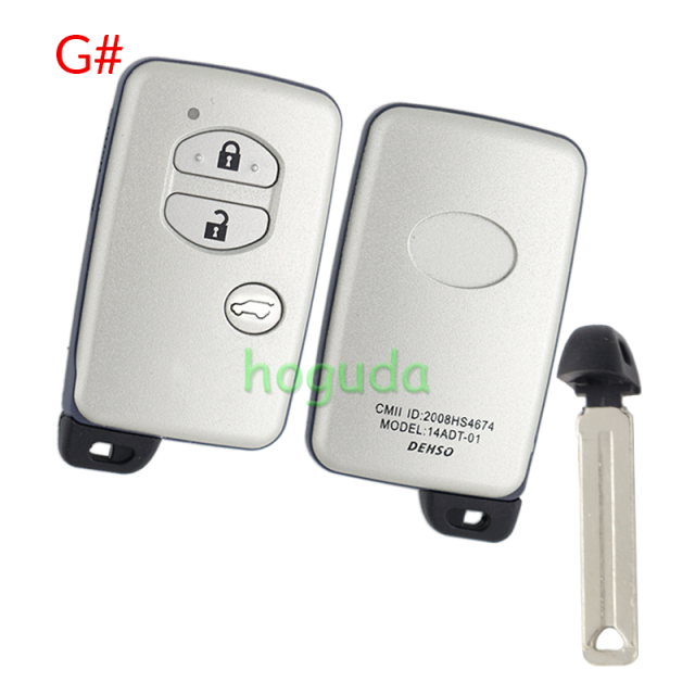 For Toyota Crown 2/2+1/3/3+1 button remote key blank,please choose the key button
