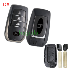 For Toyota 2/3+1/3/3+1 button remote key blank