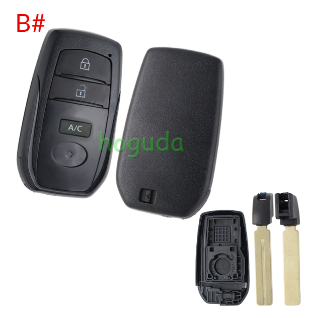 For Toyota 2/2+1/3/3+/1/4/4+1/5/5+1 button remote key blank with key Blade,please choose the key button