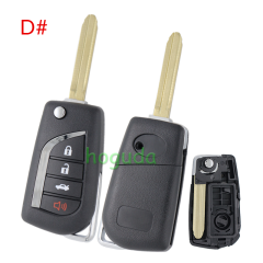 For Toyota 2/3/2+1/3+1 button flip remote key blank withToy43 Blade