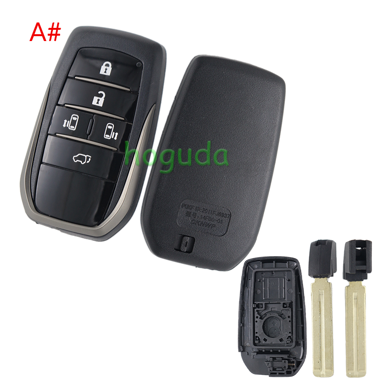 For Toyota 5/6 button remote key blank