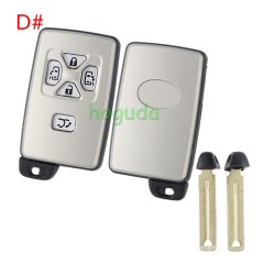 For Toyota 2/3/4/4+1 button remote key blank with key blade