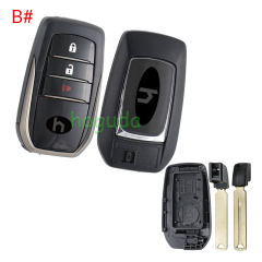 For Toyota 2/3+1/3/3+1 button remote key blank