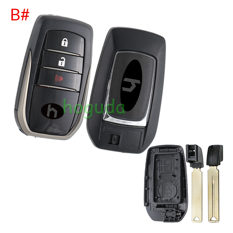 For Toyota 2/3+1/3/3+1 button remote key blank