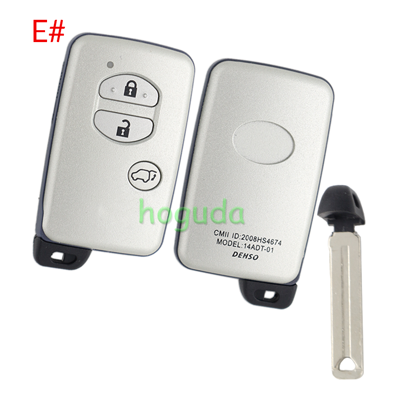 For Toyota Crown 2/2+1/3/3+1 button remote key blank,please choose the key button