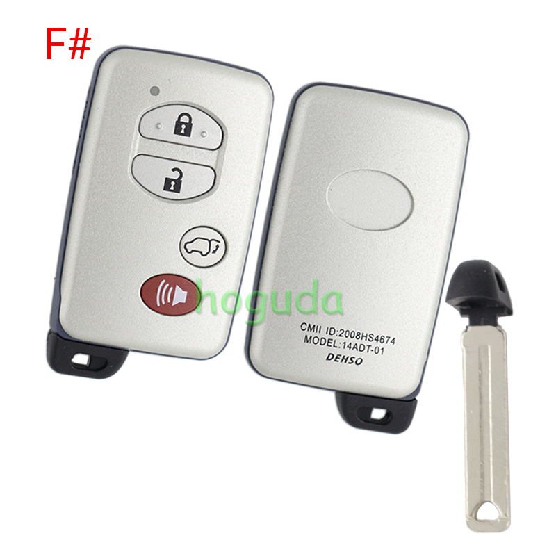 For Toyota Crown 2/2+1/3/3+1 button remote key blank,please choose the key button