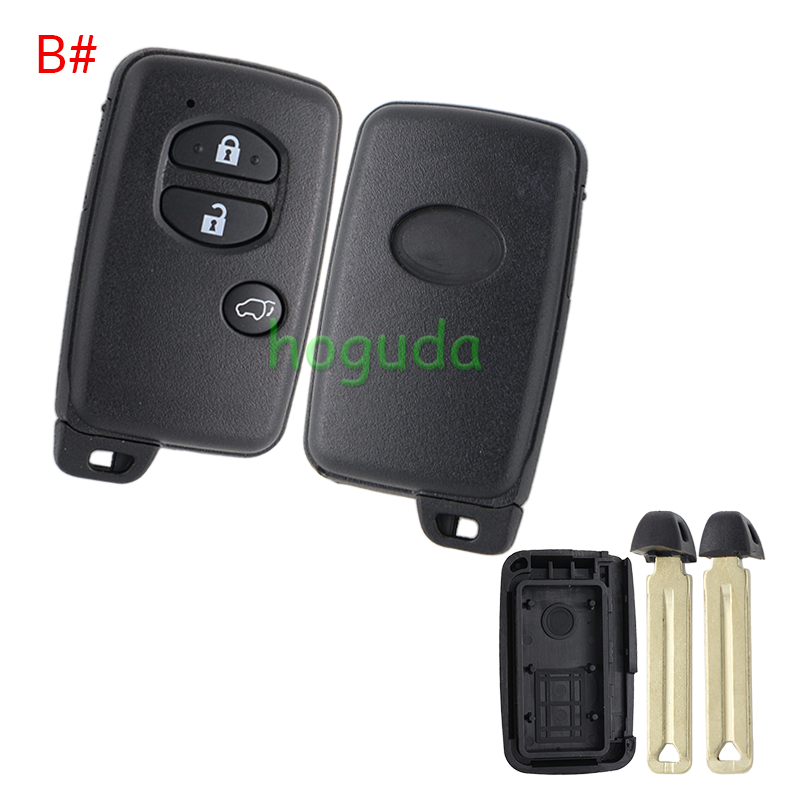 For Toyota 2 button remote key blank  (the button is round)，please choose the key button.
