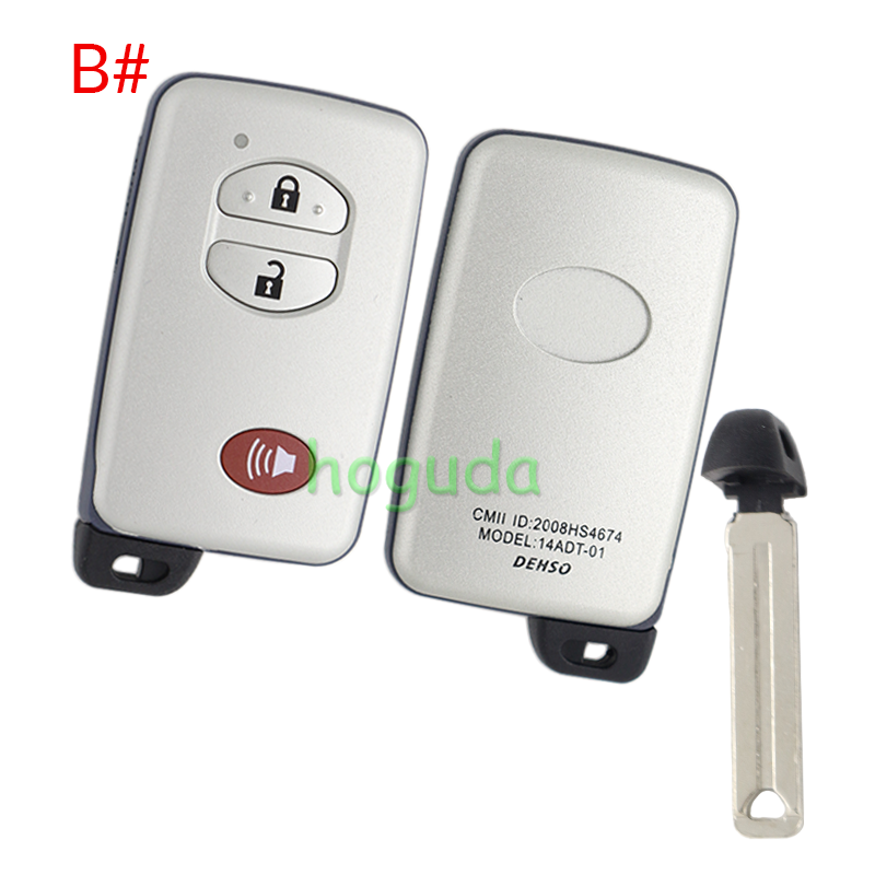 For Toyota Crown 2/2+1/3/3+1 button remote key blank,please choose the key button
