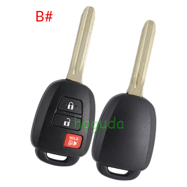 For Toyota 2/2+1/3/3+1 button remote key blank without logo