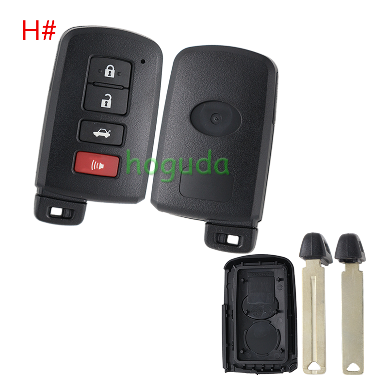 For Toyota 2/2+1/3/3+1 button remote key blank (the button is square)