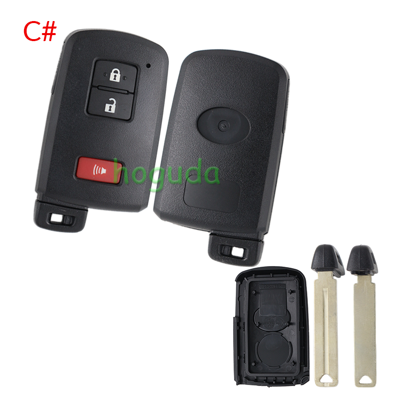 For Toyota 2/2+1/3/3+1 button remote key blank (the button is square)