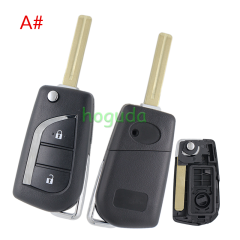 For Toyota 2/3/2+1/3+1 button flip remote key blank withToy48 Blade