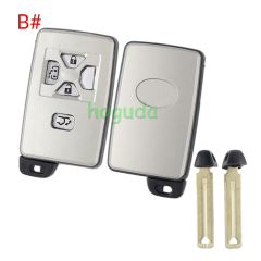 For Toyota 2/3/4/4+1 button remote key blank with key blade