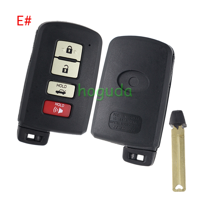 For Toyota 2/2+1/3/3+1 button remote key shell ,the button is square and white,please choose the key button