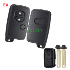 For Toyota 2 button remote key blank  (the button is round)，please choose the key button.